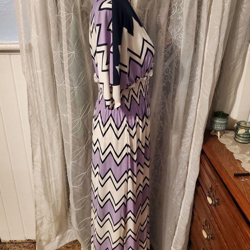 5th and Love Geometric Maxi Dress Medium - Picture 4 of 8